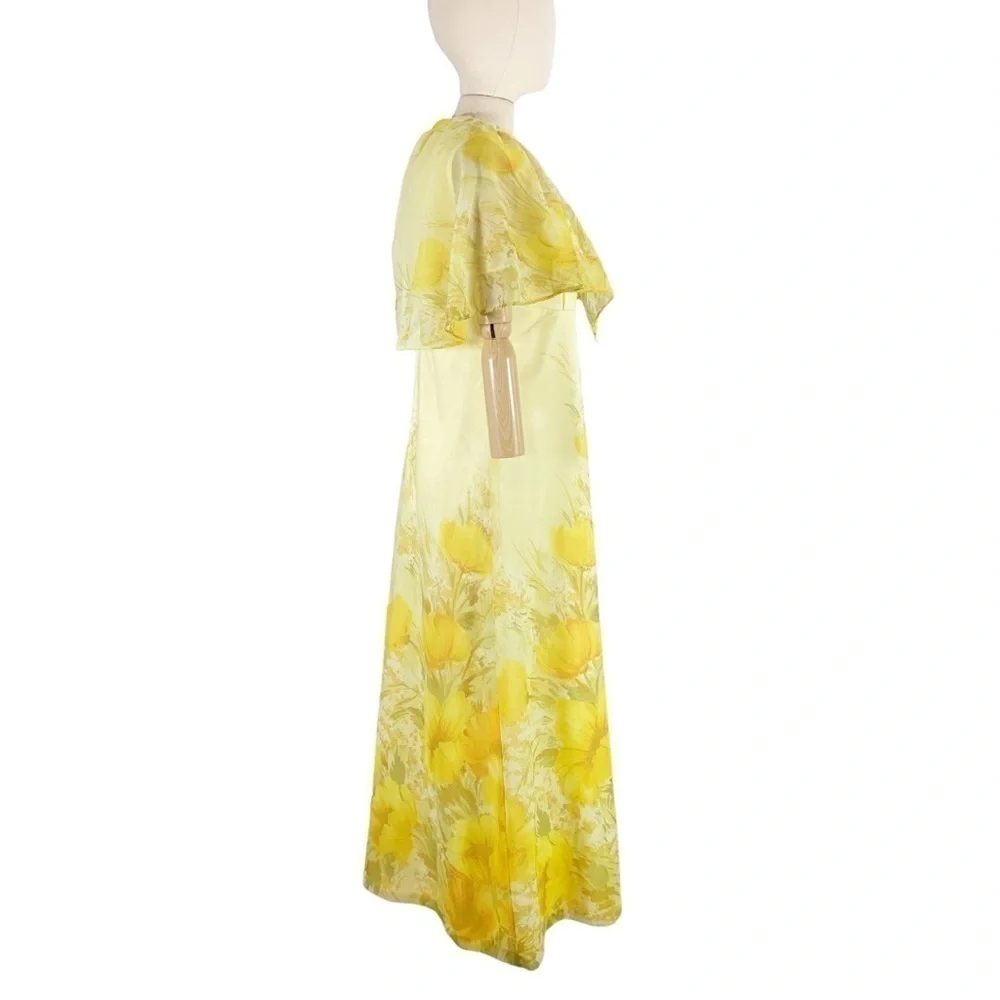 Vintage 60s 70s Gunne Sax Style Maxi Dress Size Large - Picture 4 of 11